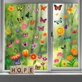 thumbnail image 4 of 162 PCS Primavera Verano Ventana Adhesivo Adhesivo, Tulipán Mariposa Flor Ventana Calcomanía para el hogar Suministros para fiestas Tienda Ventana Vidrio Exhibición Decoración 2 juegos, 4 of 5