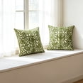 thumbnail image 4 of MMJ Pillow Covers Embroidered Cotton Throw Pillow Covers Decorative Cushion Case Home Sofa Bedroom 18x18in, 4 of 9