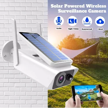 Solar Battery Powered Wireless Security Camera System Outdoor Home Wifi IP Audio