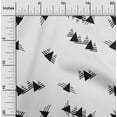 thumbnail image 2 of oneOone Silk Tabby Black Fabric Geometrical Dress Material Fabric Print Fabric By The Yard 42 Inch Wide, 2 of 4