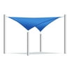 ALEKO Waterproof Sun Shade Sail - Square - 12 x 12 Feet - Blue