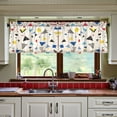 thumbnail image 3 of Yayeee Kitchen Curtains Tier Set of 2 Light Filtering 57"x24" Over Sink Window Panels, Retro Triangles, 3 of 7