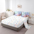thumbnail image 5 of jejeloiu Lovely Axolotl Salamander 7-Piece Twin Bedding Sets,Watercolor Ink Painting Bedding Comforter Set,Abstract Aesthetic Art Sheet Sets For Teens,Ultra Soft Home Decor Reversible, 5 of 8