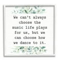 thumbnail image 4 of Stupell Industries Inspirational Music Life Quote Mixed Botanicals Arrangement Graphic Art White Framed Art Print Wall Art, Design by Lettered and Lined, 4 of 5