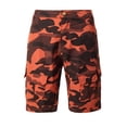 thumbnail image 5 of Zimjoy Men's Camouflage Ripstop Quick Dry Tactical Shorts Multi Zipper Pocket Knee Length Outdoor Hiking Fishing Utility Work Cargo Shorts Red L, 5 of 7