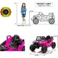 thumbnail image 6 of TOBBI 12V Kids Electric off-Road UTV Truck Car Battery Powered Ride on Toys for Girls with LED Headlights, Music, Horn, 6 of 13