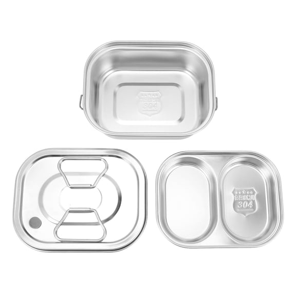 BIMZUC 304 Stainless Steel Lunch Box – Leakproof, Large Capacity, Insulated, Square Compartment, Portable for Adults