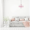 thumbnail image 2 of Elegant Lighting Rococo 15" 4 Light Royal Crystal Chandelier in Pink, 2 of 2