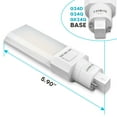 thumbnail image 6 of Luxrite Horizontal PL LED CFL Replacement, 11W, Ballast Bypass, Fits G24D G24Q GX24Q, 3 Color Selectable, 1450 Lumens 4-Pack, 6 of 7