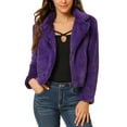 thumbnail image 1 of INSPIRE CHIC Women's Winter Fashion Loose Faux Fur Cropped Jacket Coat, 1 of 6