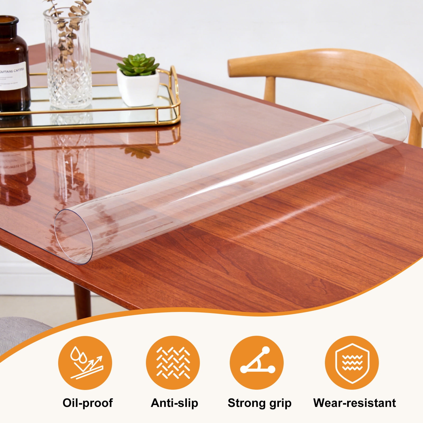 Uxcell Fridge Dust Cover (16''x 20'', Transparent) - Dustproof Refrigerator Top Covers Anti-Slip Washer Dryer Top Protector Mat for Freezer/Furniture/Home/Kitchen