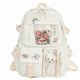 thumbnail image 1 of Backpack Retro Canvas Laptop Schoolbag Cute Backpack With Bear Pendant, 1 of 5