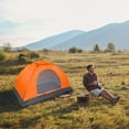thumbnail image 2 of 1-Person Waterproof Camping Dome Tent Outdoor Hiking Orange, 2 of 11