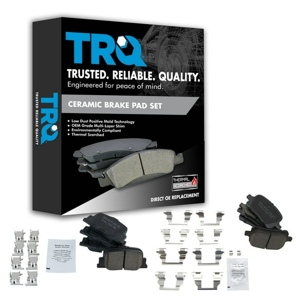 TRQ Front & Rear Premium Posi Ceramic Disc Brake Pad Kit for Toyota Lexus BFA13077