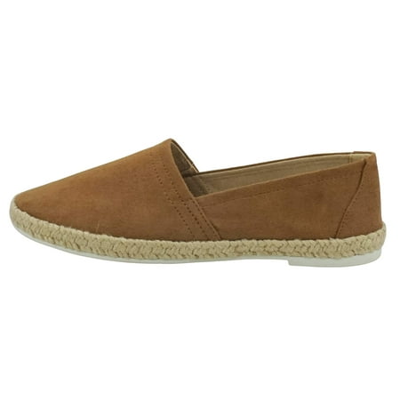 

Soda Sneakers Flat Women s Shoes Canvas Slip-On Espadrilles Jute Wrap Loafers BETTY-S Brown Chestnut Coffee 6