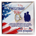 thumbnail image 4 of To My Wife Stronger Woman Military Wife Forever Necklace w Message Card, 4 of 20