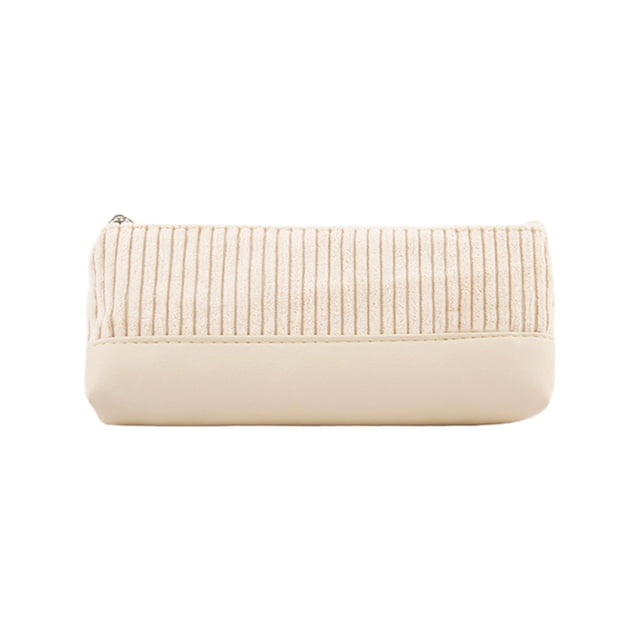 Estuche para lápices de pana de gran capacidad, bolsa de papelería de tela suave, estuche para bolígrafos para estudiantes, almacenamiento en escritorio de oficina, neceser portátil, organizador de