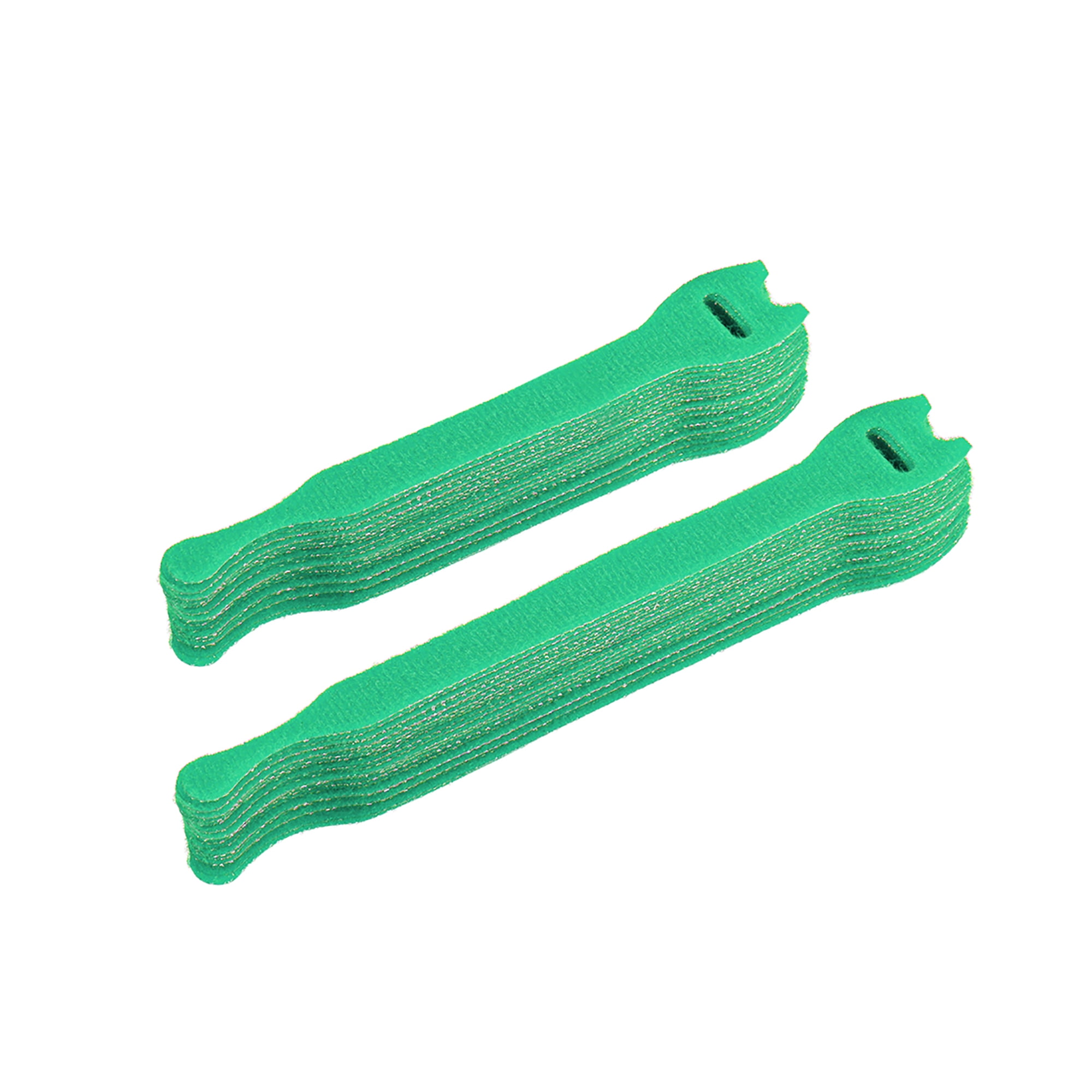 Reusable Cable Ties 6 Inch & 8 Inch Hook and Loop Cord Wrap Green
