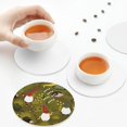 thumbnail image 7 of Gaeub Gnomes Playing in the Garden Print 6 Pcs Leather Coasters for Drinks ,Drink Coasters Sets,Drink Table Cup Coasters for Living Room Kitchen Coffee Decor,Round Shape, 7 of 7