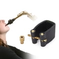 thumbnail image 2 of Ligadura de saxofón negra Jadeshay Accesorios para instrumentos musicales de PU negra, 2 of 8