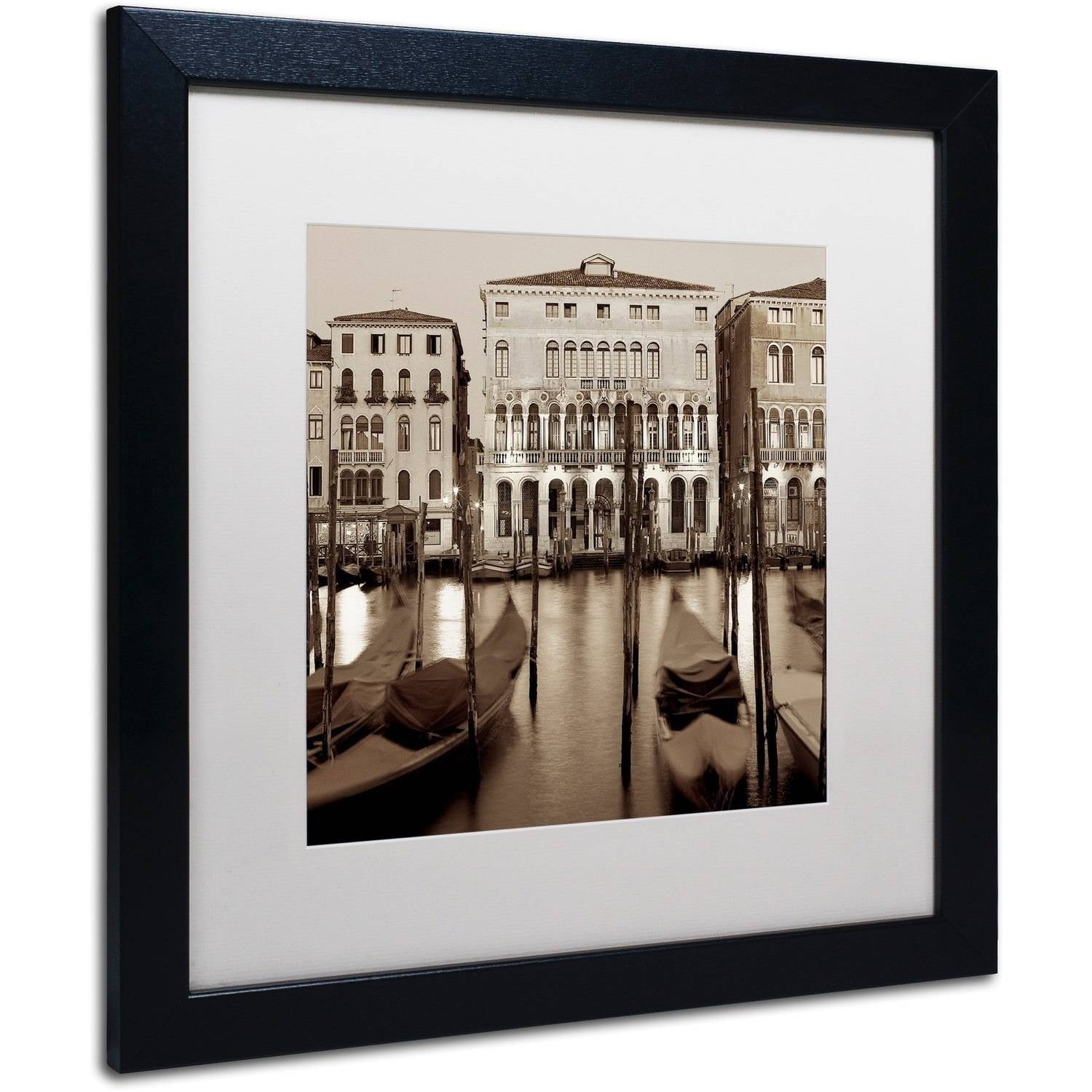 Trademark Fine Art "Venezia I" Canvas Art by Alan Blaustein, White Matte, Black Frame
