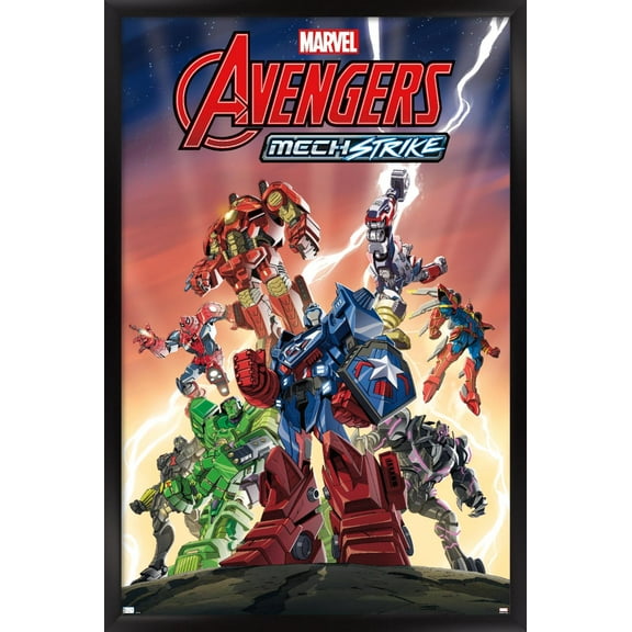 Marvel Avengers: Mechstrike - Group Wall Poster, 22.375" x 34", Framed