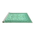 thumbnail image 2 of Ahgly Company Machine Washable Indoor Rectangle Persian Turquoise Blue Traditional Area Rugs, 7' x 9', 2 of 4