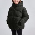 thumbnail image 4 of Girls Puffer Jackets Hooded Full Zip Warm Windproof Winter Coats Outerwear Size 11-12t, 4 of 5
