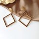 thumbnail image 5 of Pendientes colgantes S925 Minnieouse aleación de plata Dorado cuadrado barroco joyería de boda, 5 of 6