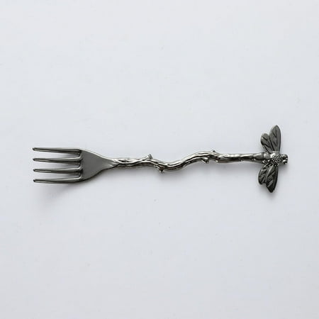 

Angfeng Creative Bee Ice Cream Fork Gold Plated Small Fork Branch Curved Handle Fruit Dessert Fork Birthday Cake Fork(Bronze)