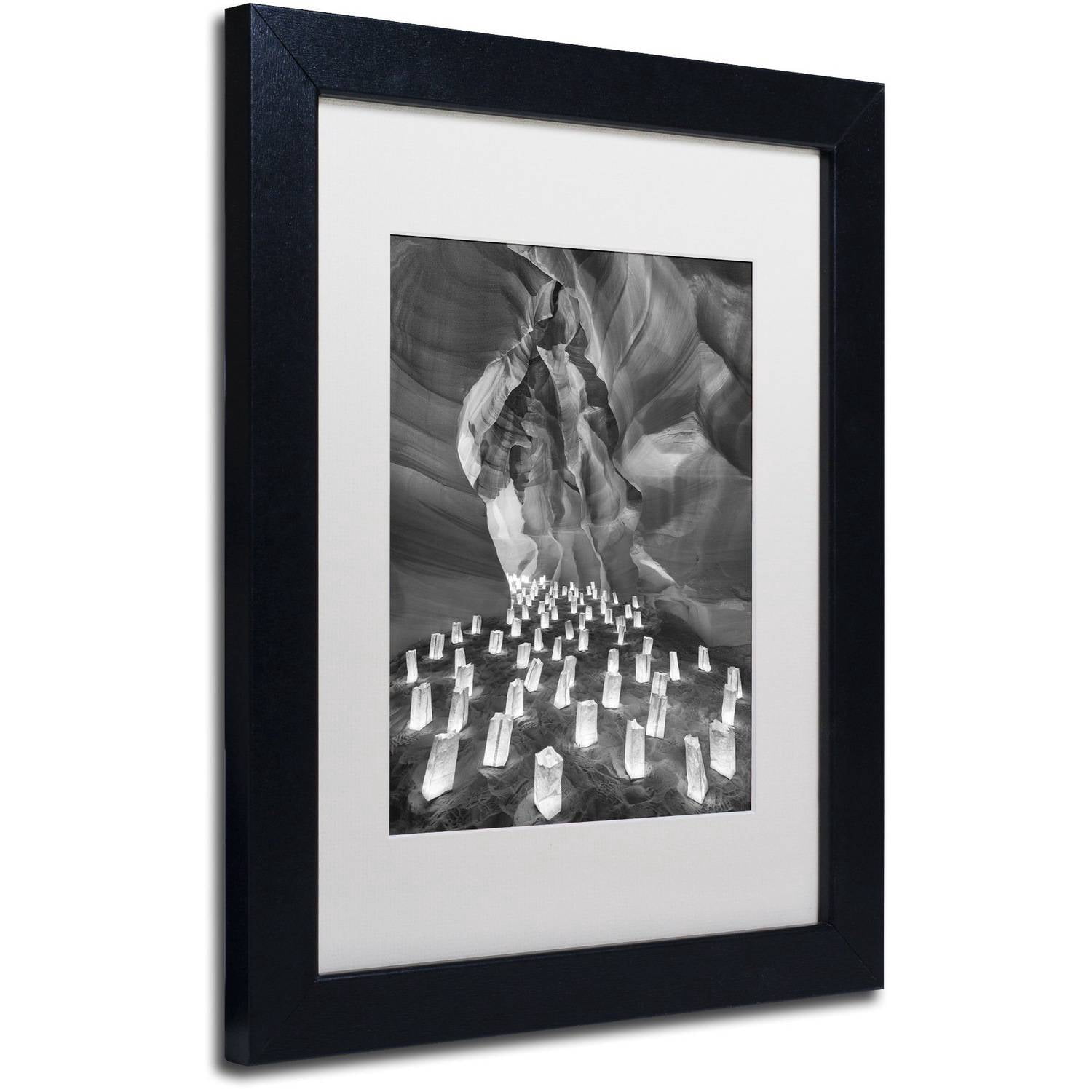 Trademark Fine Art "Candle Canyon II" Canvas Art by Moises Levy White Matte, Black Frame