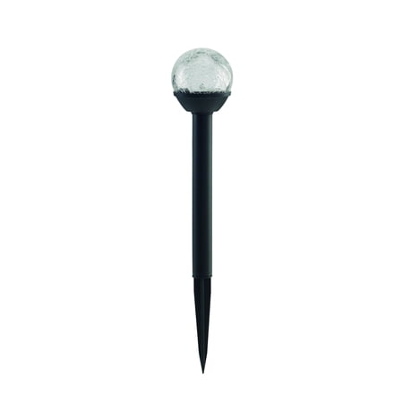 Crackle Glass Pathlight, solar powered - black