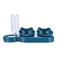 thumbnail image 1 of Cuencos para comida, comederos para cachorros, antideslizantes, fáciles de limpiar, botella de agua automática. Azul profundo, 1 of 8