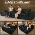 thumbnail image 5 of XIZZI 108" L-Shape Modular Sectional Sofa, Oversize Cloud Boneless Couch with Deep Seat for Living Room, Ultra-Dense Foam Filling, No Assembly Required, Left Chaise, Black, 5 of 9