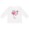 thumbnail image 3 of Inktastic Flamingo Ballerina in Tutu and Ballet Toe Shoes Boys or Girls Long Sleeve Toddler T-Shirt, 3 of 5