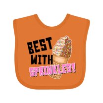 Inktastic Best with Sprinkles Ice Cream Twist Cone Boys or Girls Baby Bib