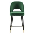 thumbnail image 5 of Modway Rouse Performance Velvet Counter Stool in Emerald, 5 of 7