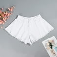 thumbnail image 3 of Aayomet Comfy Shorts For Women Women's High Waist Ripped Denim Shorts Rolled Hem Distressed Stretch Jeans White,L, 3 of 5