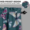 thumbnail image 5 of Kitchen Curtains 36 Inch Short - 3 Panel Set with Colorful Butterfly Floral Pattern, Rod Pocket Window Curtain, 100% Polyester for Butterfly Lovers, Farmhouse, Kitchen, Bedroom, Easy Wash, 5 of 6
