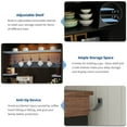 thumbnail image 5 of Roromall Coffee Bar Cabinet with LED Light, 72" Tall Farmhouse Coffee Bar Hutch with Storage, Sideboard Buffet Cabinet with Microwave Stand, 6 Hooks, 3 Drawers for Kitchen Living Dining Room, 5 of 8