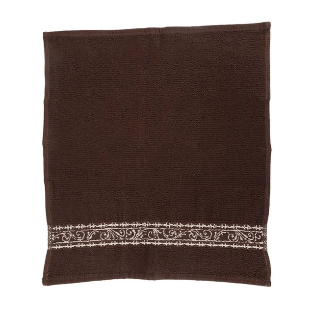 Toalla Prichos Towell Tela Afelpada con Bordado Horizontal Inferior 1 Pieza Chocolate