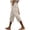 #01 Beige 【Mix & Match: Stock Up on Your Favorite Colors】, variant on Women's Soft Fabric Relaxed Bandage Cropped Capris Pants, High Waist Button Front Body Shaping Fit, Comfortable Stretchy Everyday Essential, Casual Office Summer Weekend Travel