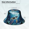thumbnail image 6 of Disketp Watercolor Turtle4 Print Reflective Bucket Hat Beach Hat Summer Travel Sun Hats Fisherman Cap, 6 of 8