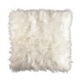 thumbnail image 2 of "Luxury Decorative" Faux Fur Pillow in White (18-in x 18-in), 2 of 5