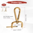 thumbnail image 3 of Uxcell Swivel Clasp Hooks [4pcs] - Key Chain Clip Hooks Use for Keychain Making - [Light Gold And Gold - 1.9 IN] D Ring Clip Lanyard Hardware, 3 of 6