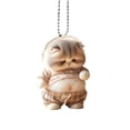 thumbnail image 2 of Dserfhy Kitten Pattern 2D Acrylic Ornament Christmas Car Mirror Hanging Decoration Backpack Auto Accessory Car Decoration, 2 of 8