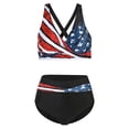 thumbnail image 3 of Womens Two Piece Swimsuits Wrap Front Bikini High Waisted Bottom Tummy Control Bathing Suits, 3 of 7