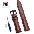 thumbnail image 1 of Correa de muñeca suave pulsera cómoda correa de reloj de cuero genuino 12/14/16/18/20/22/24mm correa de hebilla de reloj + herramienta Tan Jianjun unisex, 1 of 2