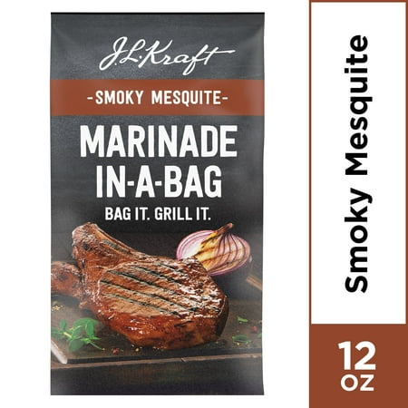 J.L. Kraft Marinades Sweet Teriyaki Marinade-in-a-Bag Liquid Marinade, 12 oz
