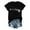 Black, variant on TSADFHJI off The Shoulder Tops for Women T Shirt Women's Fashion Casual V Neck Letter Holiday Style T Shirt Top M White